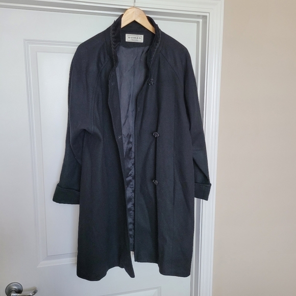 Vintage Women’s Black Wool Long Coat - Picture 6 of 14